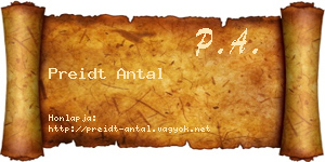 Preidt Antal névjegykártya